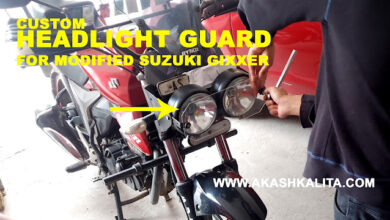 Making a custom headlight guard for modified Suzuki Gixxer